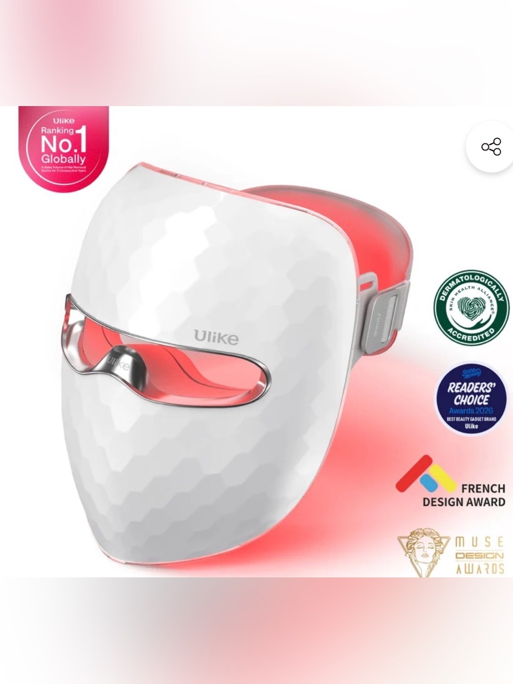 Ulike ReGlow
LED Light Mask
— Skin Rejuvenation